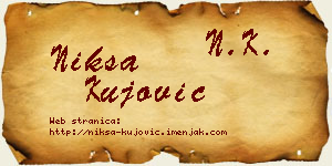 Nikša Kujović vizit kartica